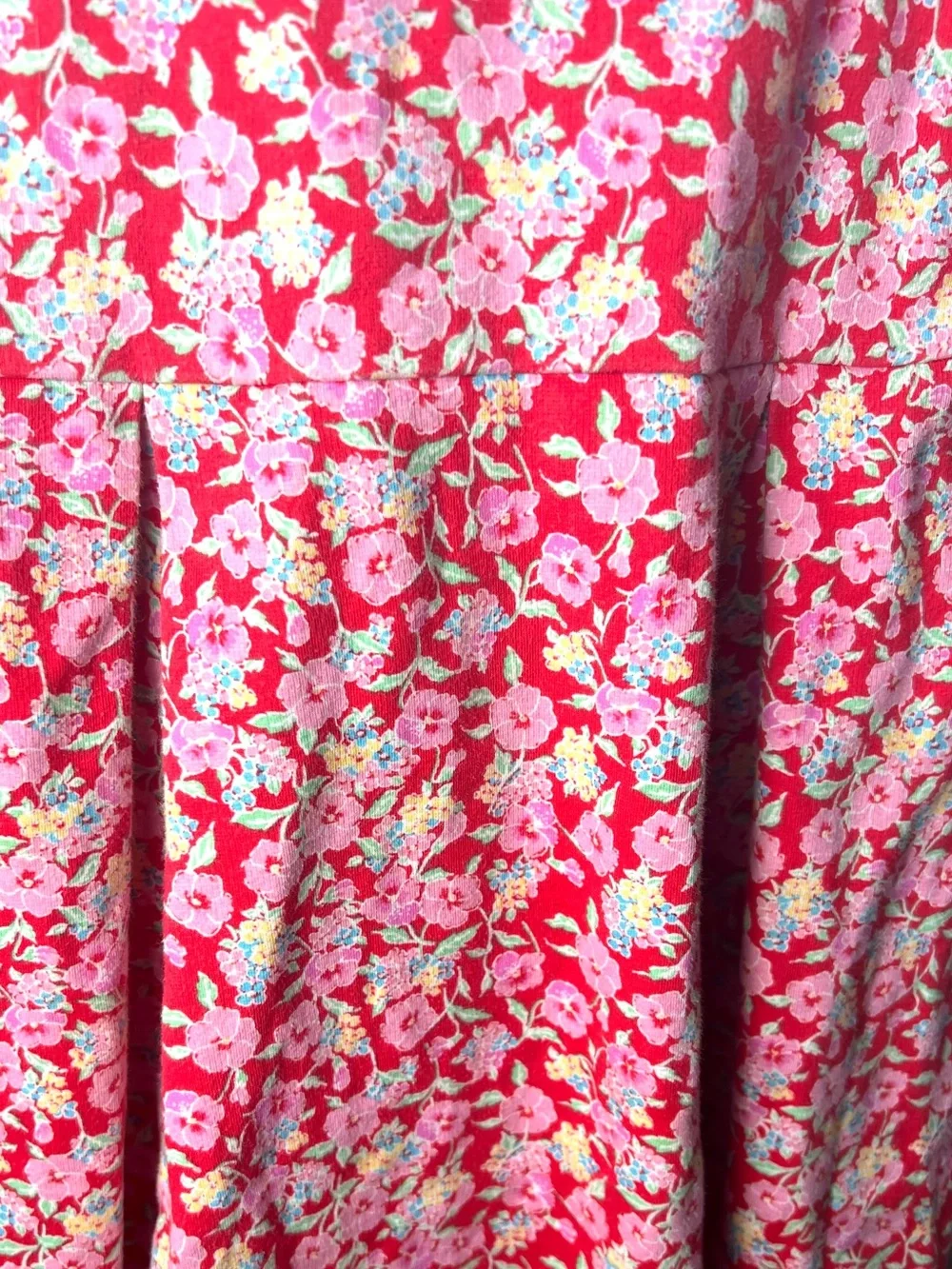 JANIE AND JACK Dress Floral Pink Sleeveless Fit Flare Buttons Straps Pleated 10